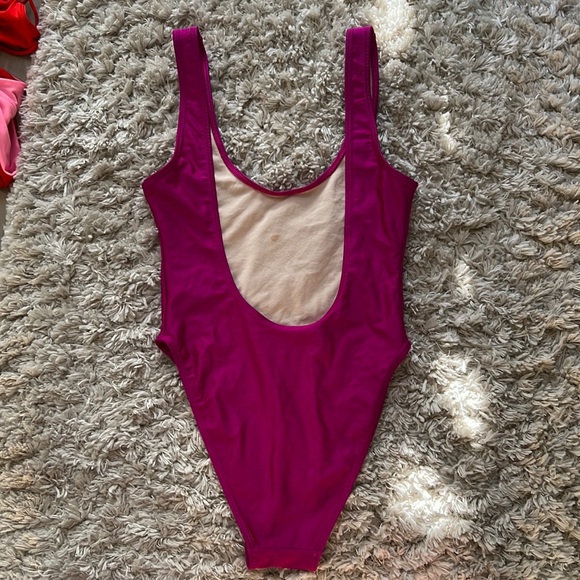 Private Part Fuchsia pink one piece swimsuit - Picture 3 of 4